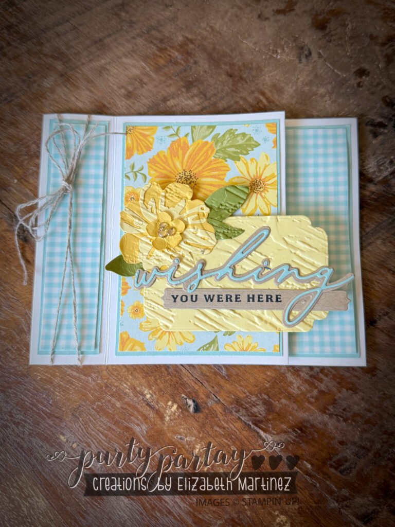 A handmade floral greeting card created using the Floral Delights Suite, featuring die-cut flowers with embossed texture, layered elements, and coordinating sentiment.