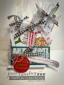 Set of six handmade gift tags from the Sweet Jar of Joy class, created with Touch of Gold Tags and Regal color embellishments for holiday and everyday gifting.