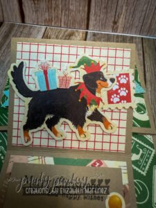 Secret Flip fun fold card partially open showing the interactive flip panel