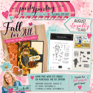 Fall for All August 2026 Loyalty Class featuring four fall paper crafting projects by Purty ParTAY